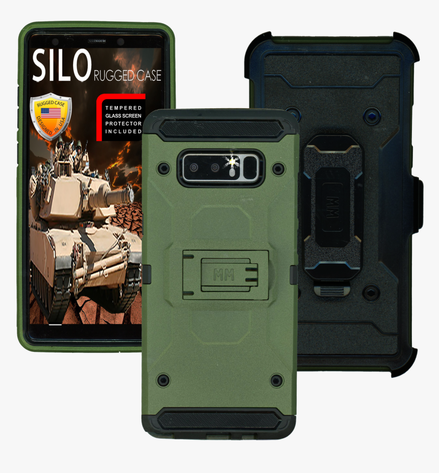 Samsung Galaxy Note 8 Mm Silo Rugged Case Army Green - Mobile Phone, HD Png Download