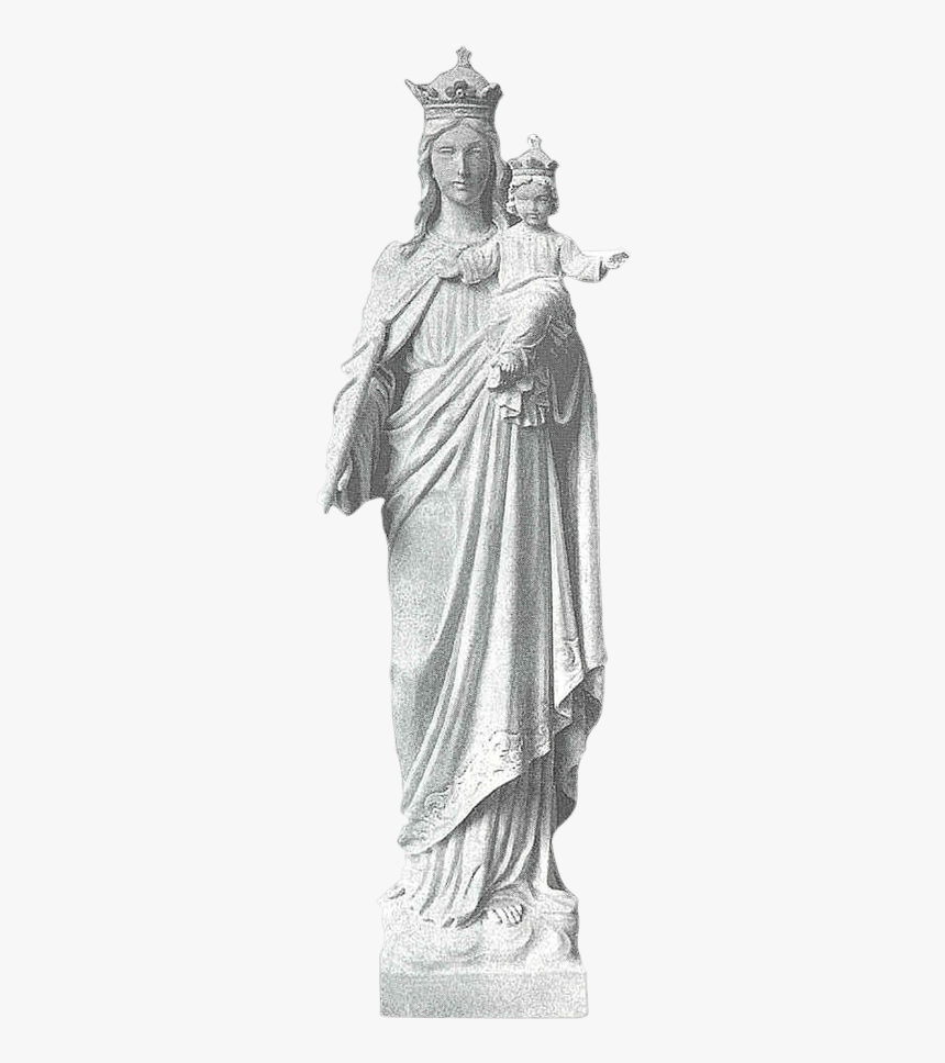 Mary And Jesus Marble Statue - Statue, HD Png Download