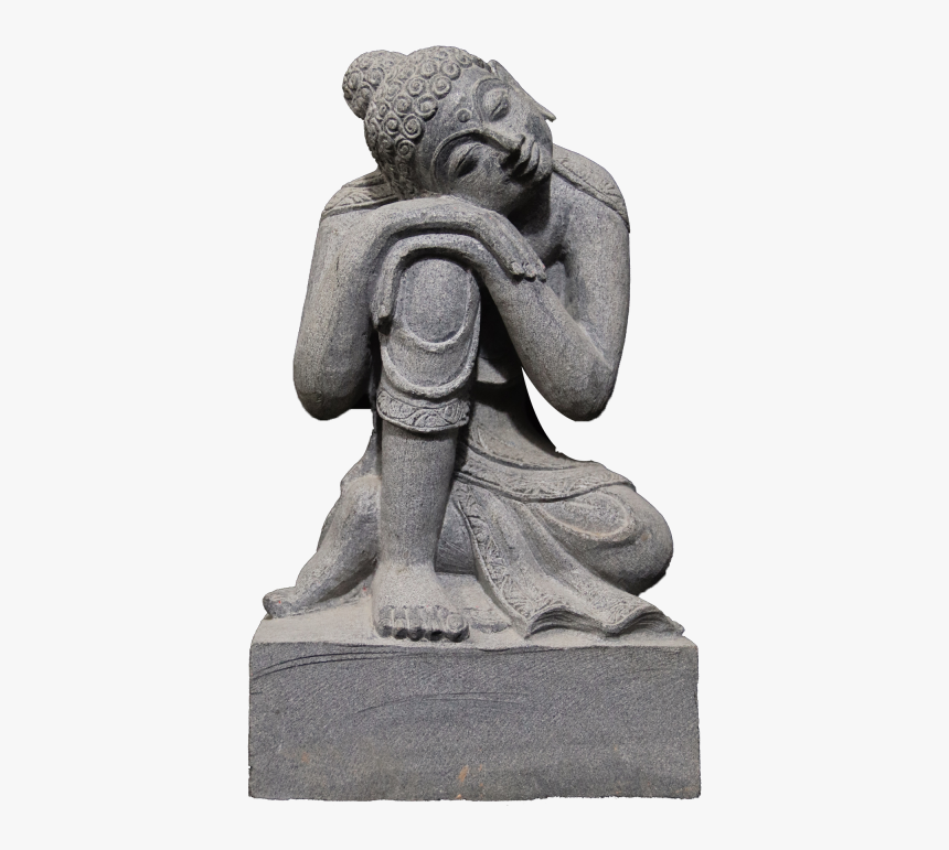 Black Marble Statue Of Budhha In Sleepy Pose - Statue, HD Png Download