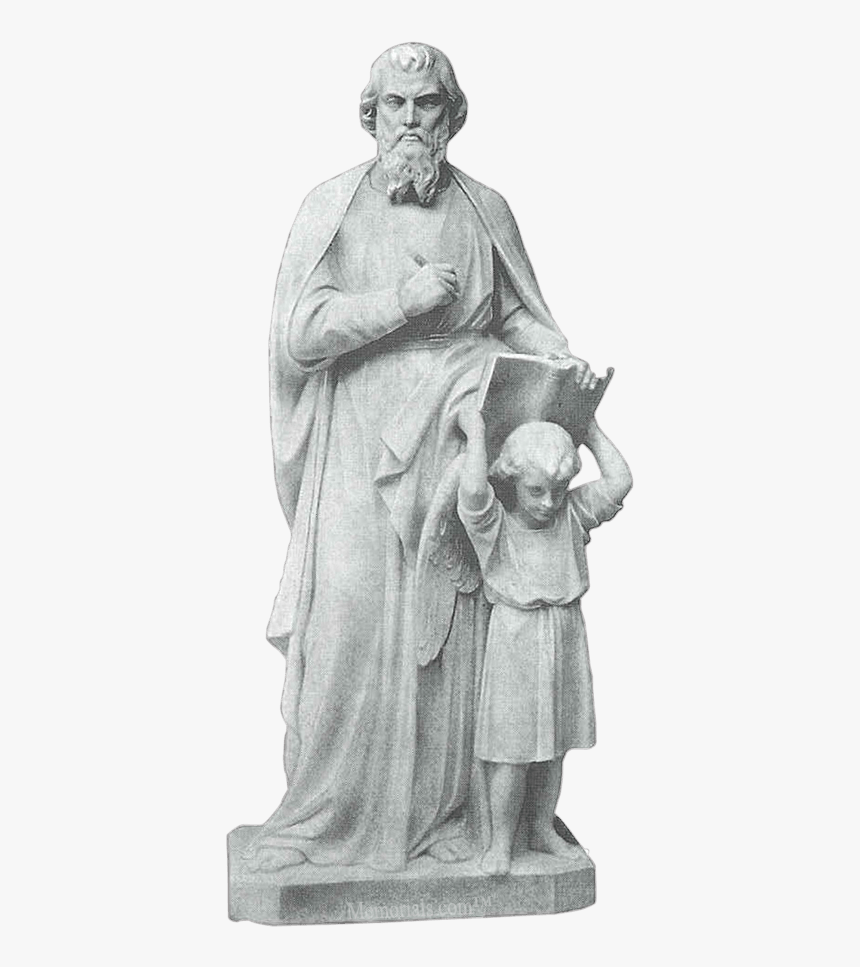Matthew And Girl Marble Statue - Mark Luke John Matthew Statue, HD Png Download