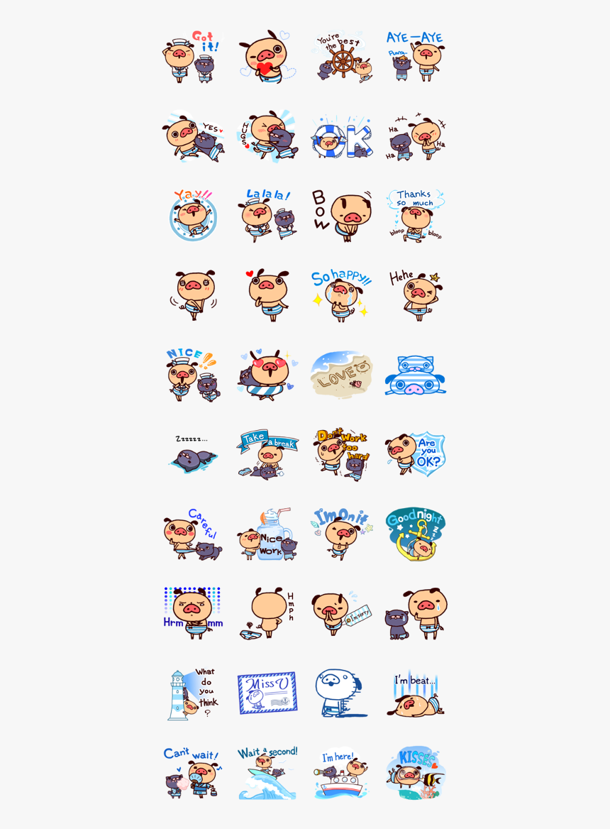 Cute Marine Blue Line Sticker Gif Png Pack Panpaka Pants Transparent Png Transparent Png Image Pngitem