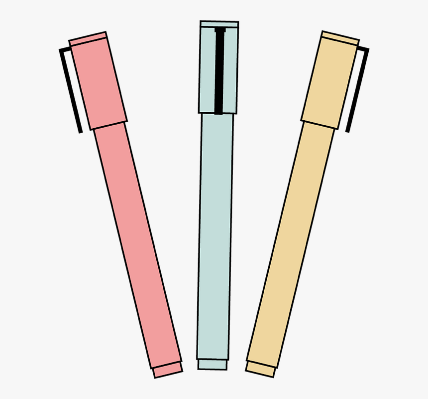Cute, Pen, Markers, Pens, To Write, Color, Drawing, HD Png Download