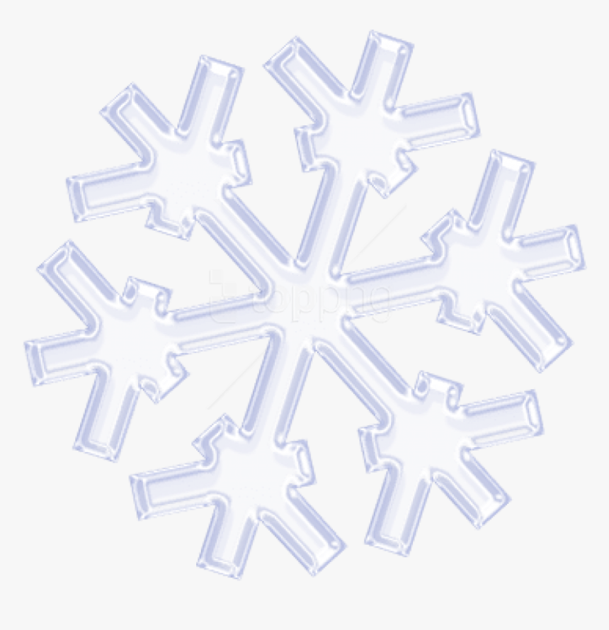 Transparent Simple Snowflake Png Clipart - Flocon De Neige Silhouette, Png Download