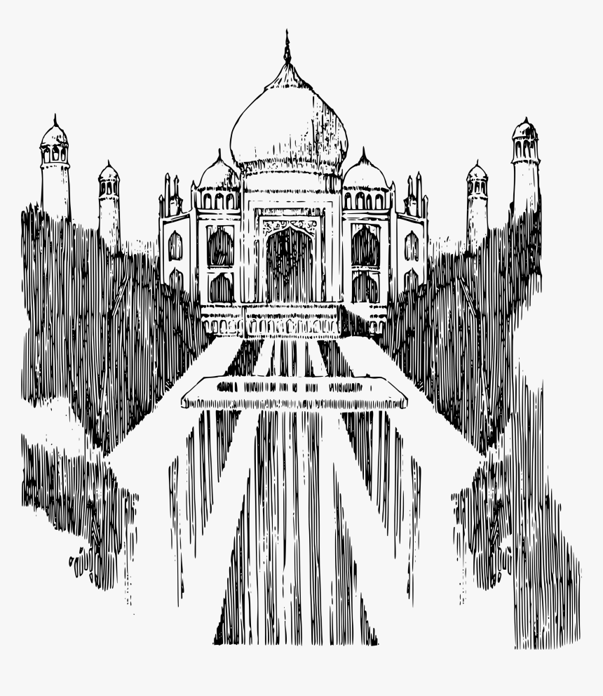Simple Taj Mahal Clip Arts - Famous Landmarks Word Search, HD Png Download