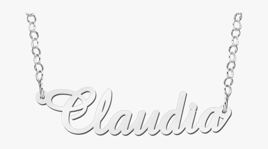 Collar Con Nombre En Plata Modelo Claudia - Imagenes Con El Nombre De Claudia, HD Png Download