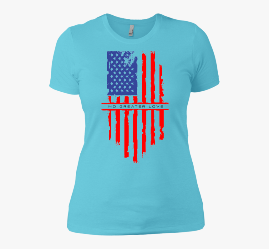 Ngl Tattered American Flag Ladies - Shirt, HD Png Download