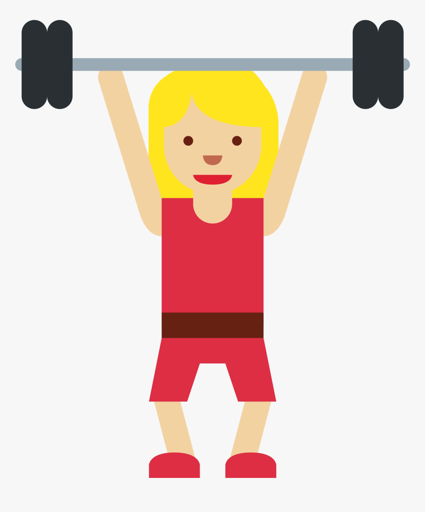 Weight Lifting Clipart 17, Buy Clip Art - Clipart Woman Weight Lifting, HD Png Download