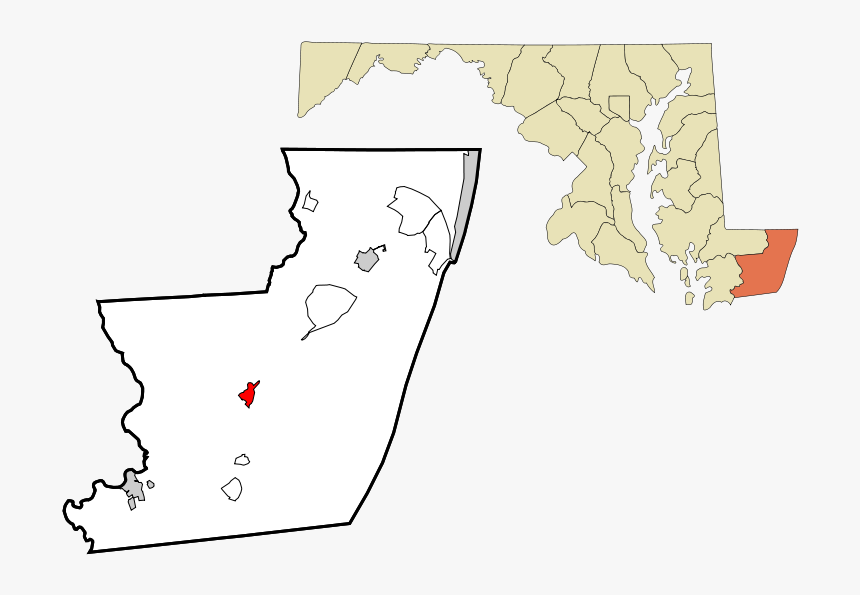 Worcester County Maryland Incorporated And Unincorporated - St Charles County Maryland, HD Png Download