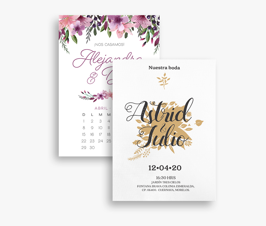 Weddings Invitations - Tarjeta De Boda De Centro De Mesa, HD Png Download