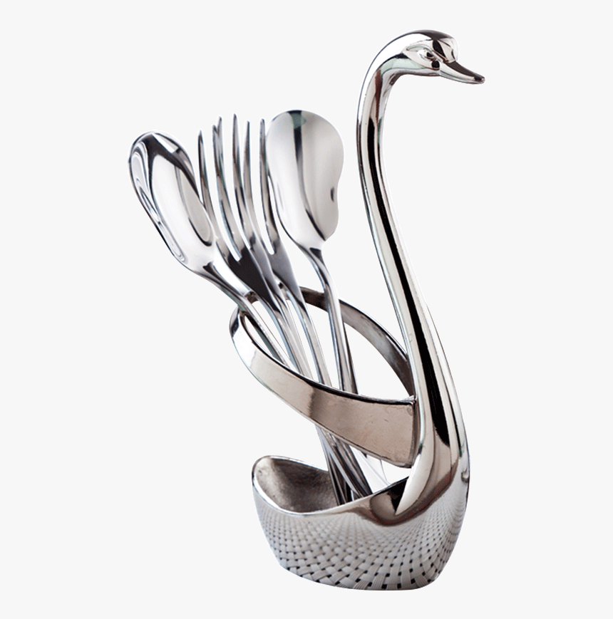 Onlycook Cygnus Creativo De Acero Inoxidable Tenedor - Designer Stainless Steel Dinner Set, HD Png Download