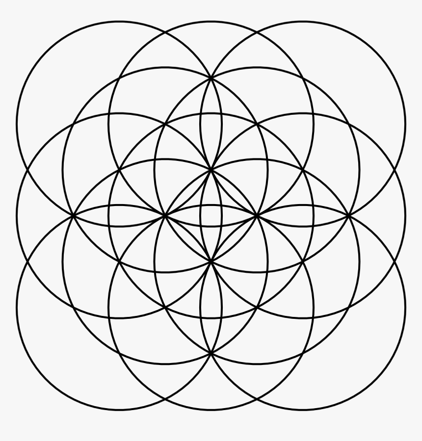 5 Circle Flower, HD Png Download