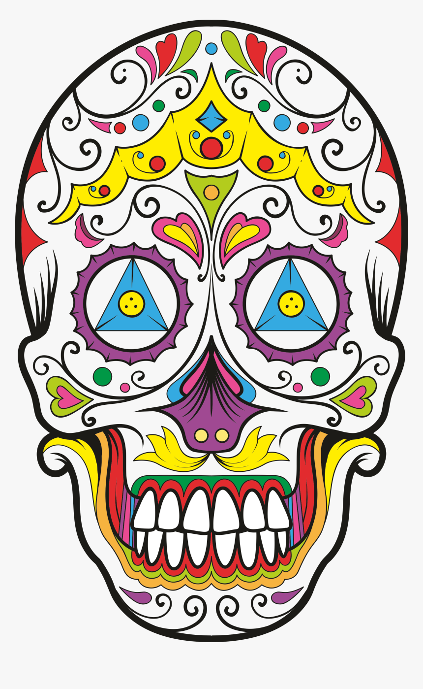 Mexican Skull Vector Png - Pixel Mexican Skull, Transparent Png