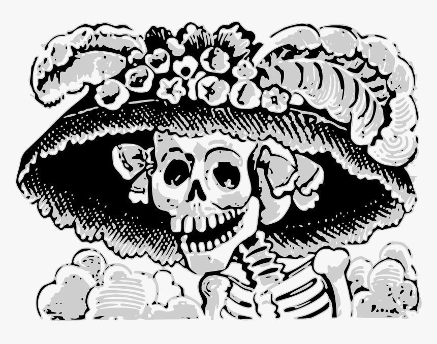 La Catrina Clip Arts - Posada Mexican Artist, HD Png Download