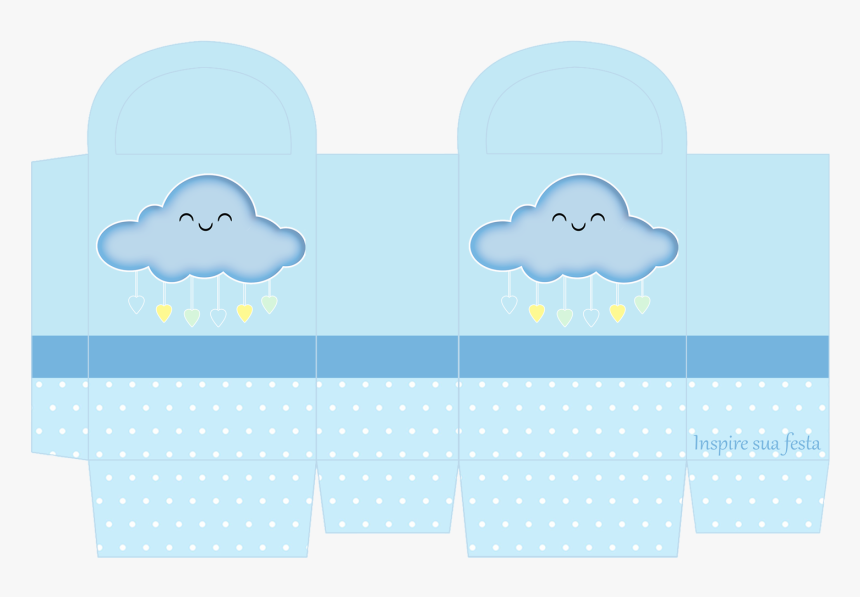 Cajas De Lluvia De Bendiciones En Amarillo Y Celeste - Caja Para Baby Shower De Elefante Para Imprimir, HD Png Download