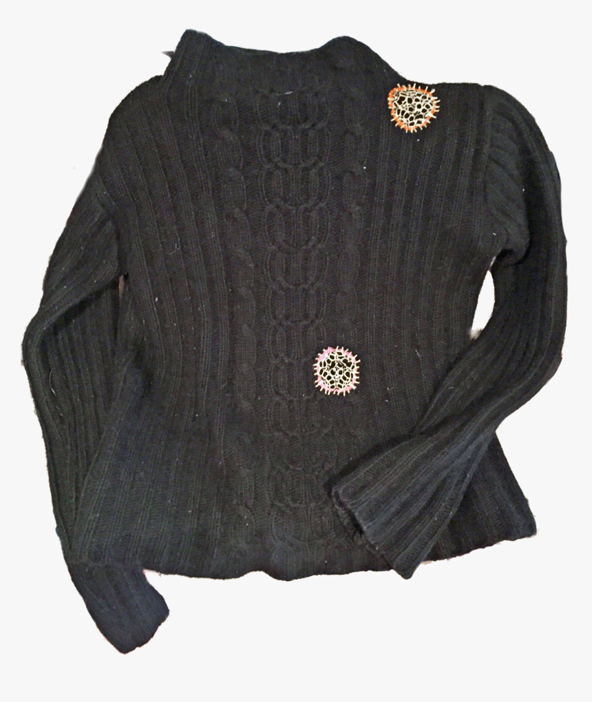 Messy Lace Appliqué - Cardigan, HD Png Download