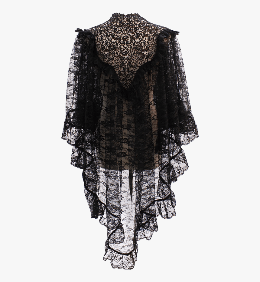 Whitby Lace Applique Gothic Cape - Cardigan, HD Png Download