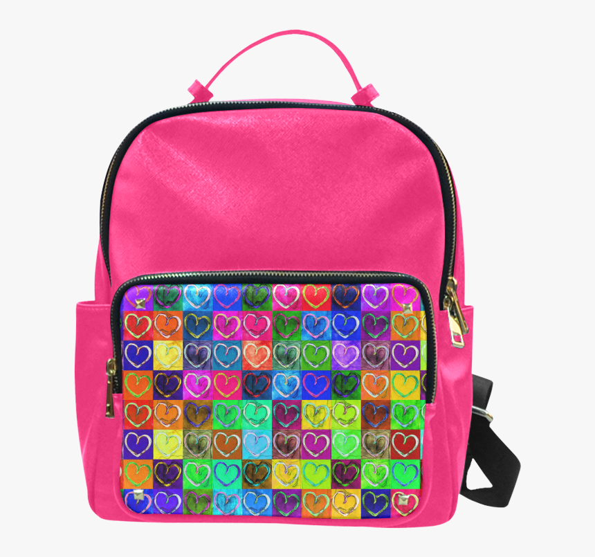 Lovely Hearts Mosaic Pattern - Backpack, HD Png Download
