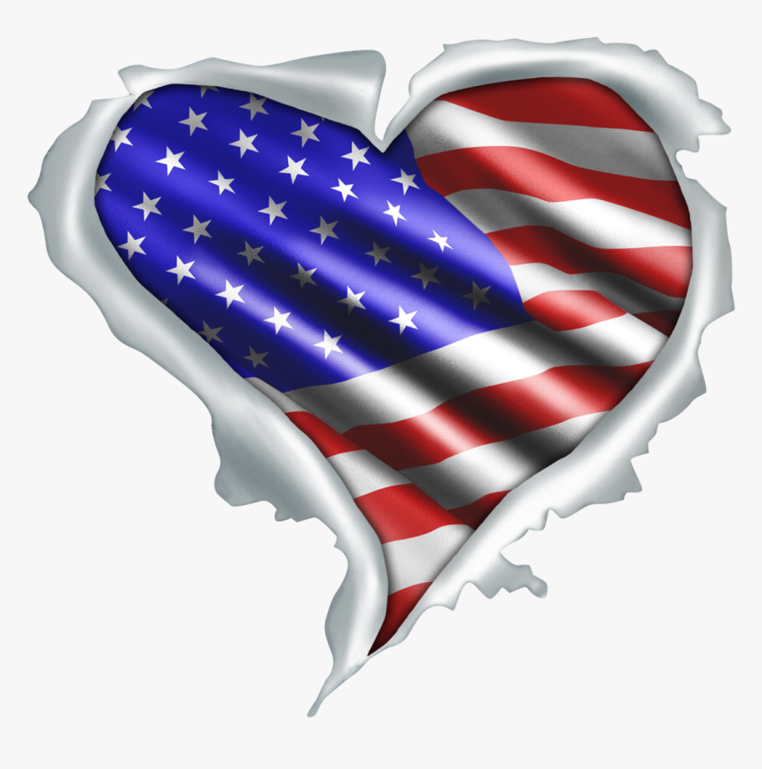 Heart Usa Flag, HD Png Download