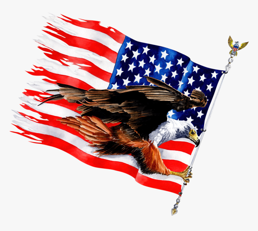 Eagles And Flags, HD Png Download
