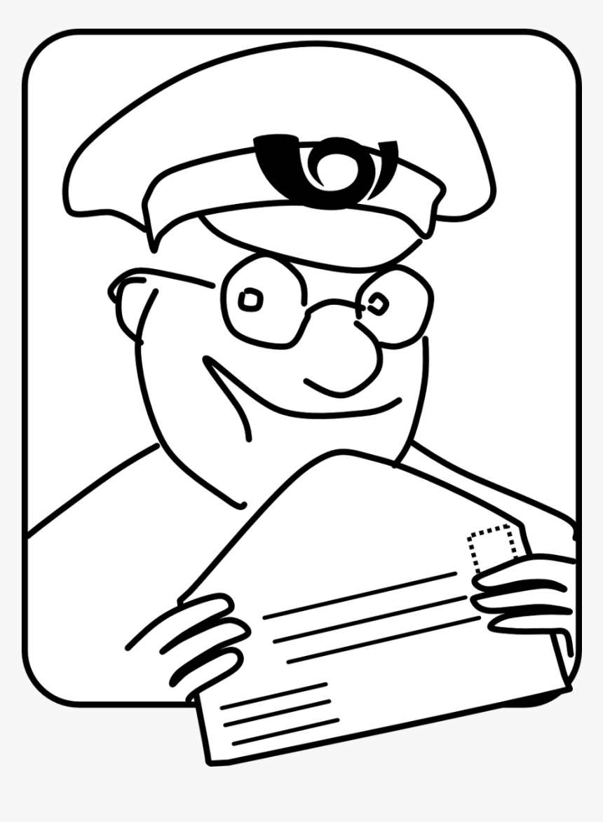 Dibujo Del Cartero Para Colorear, HD Png Download
