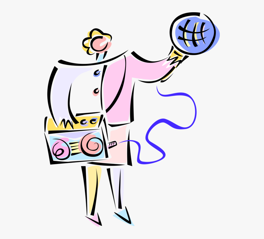 Microphone Clipart Reporter Microphone, HD Png Download