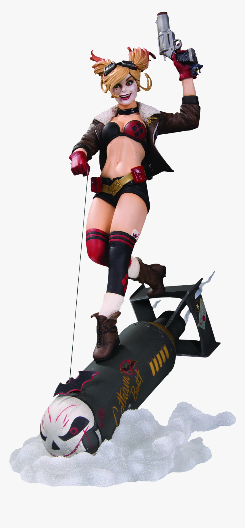 Harley Quinn Dc Bombshells Deluxe 14” Statue By Dc - Dc Bombshells Harley Quinn Deluxe Statue, HD Png Download