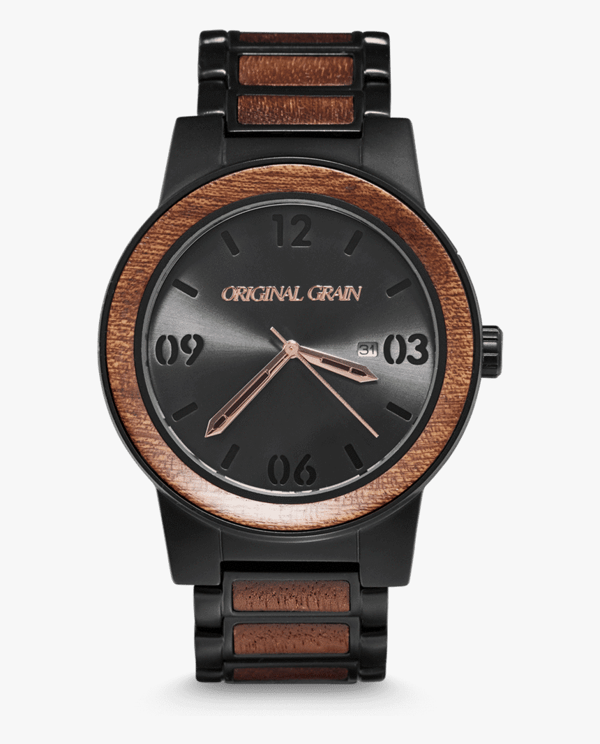 Sapele Black Barrel 47mm - Original Grain Whiskey Barrel Watch, HD Png Download