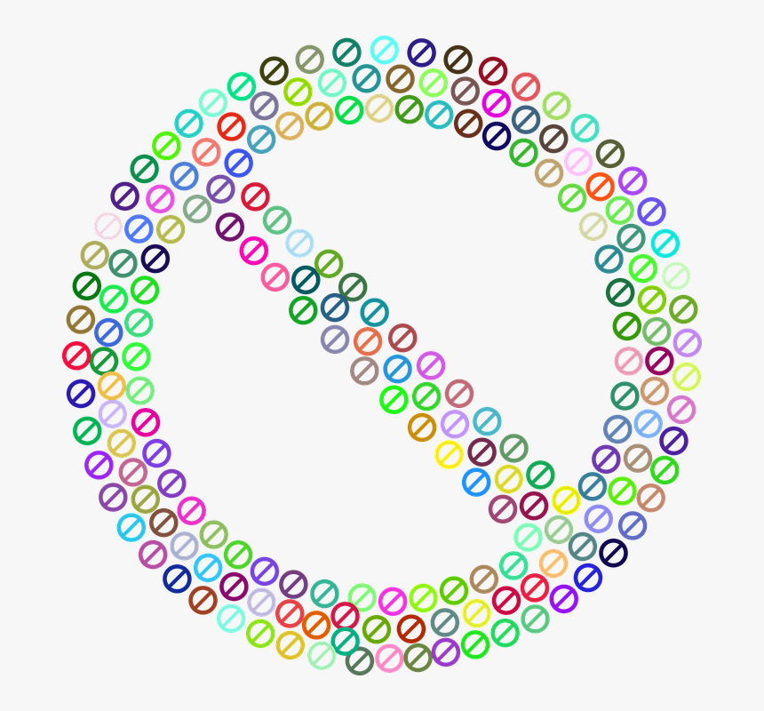 Prohibited, No, Sign, Forbidden, Restricted, Fractal - Icon, HD Png Download