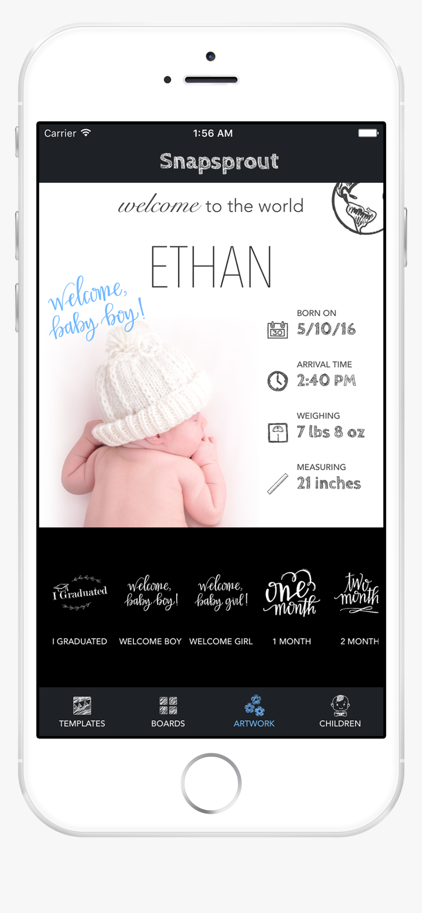 Baby Chalkboard App - Crochet, HD Png Download
