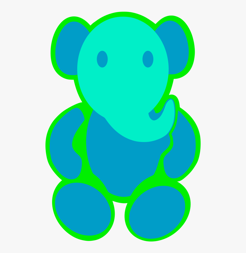 Elephant Cut - Teddy Bear, HD Png Download