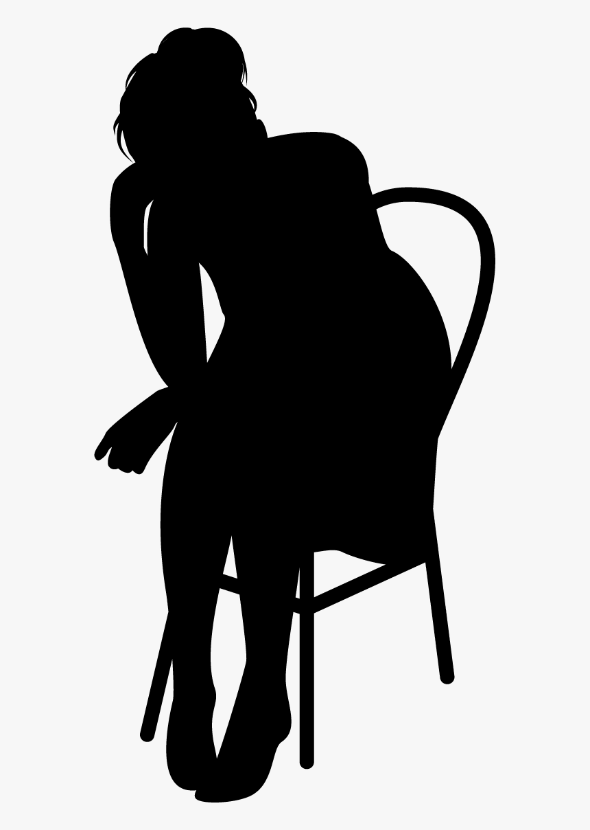 Chair Silhouette Sitting - Silhouette, HD Png Download