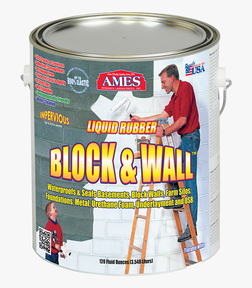 Ames Block & Wall Liquid Rubber Coating Bwrf, HD Png Download