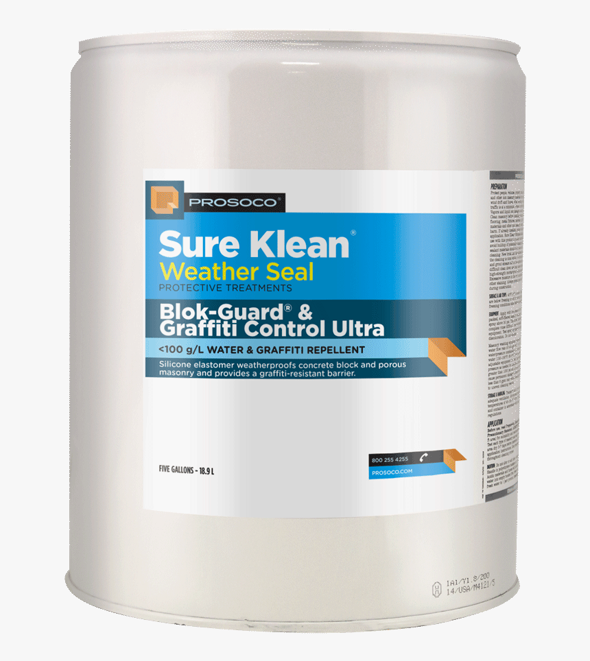 Anti Graffiti Protection - Sure Klean Weather Seal Blok Guard 5 Gallons, HD Png Download