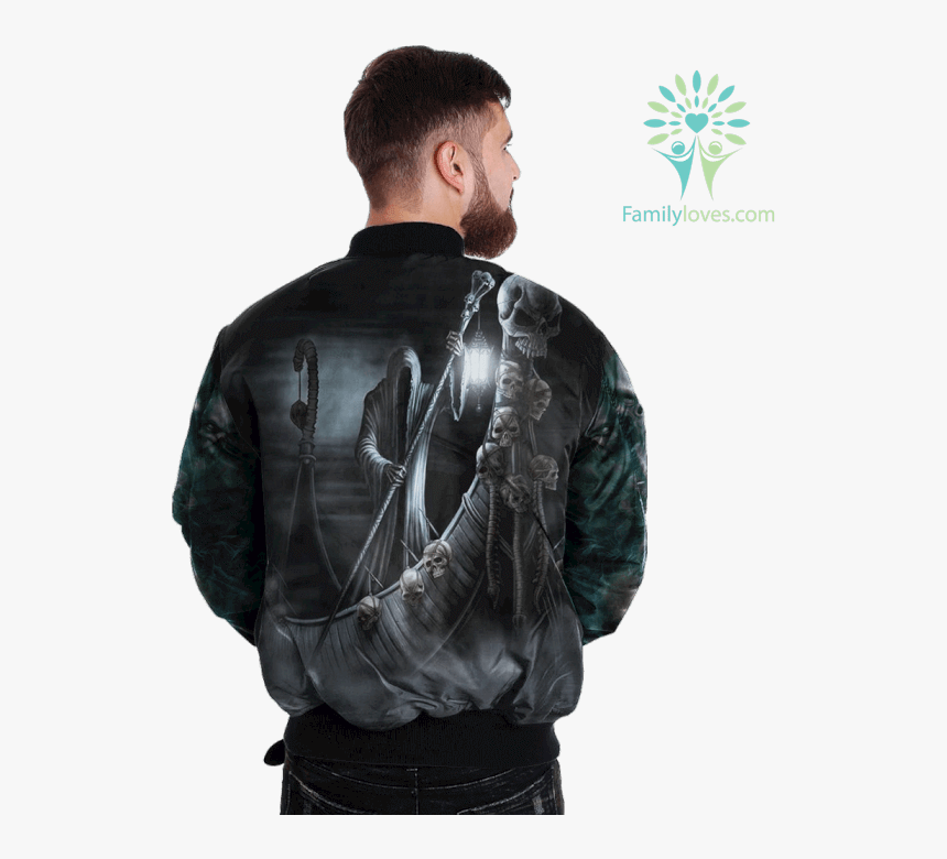 Muerte Divina Skull Over Print Jacket %tag Familyloves - Born To Ride Born To Live, HD Png Download