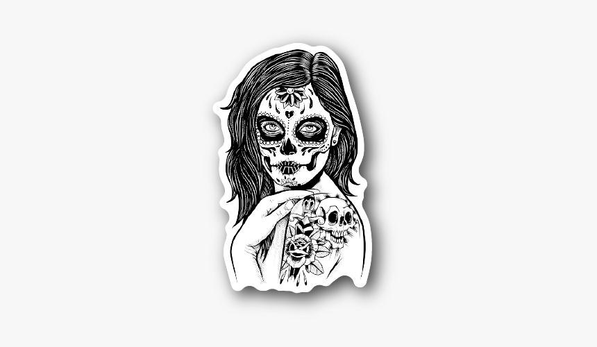 Day Of The Dead El Muerte Sticker 

 
 Data Rimg Lazy - Illustration, HD Png Download