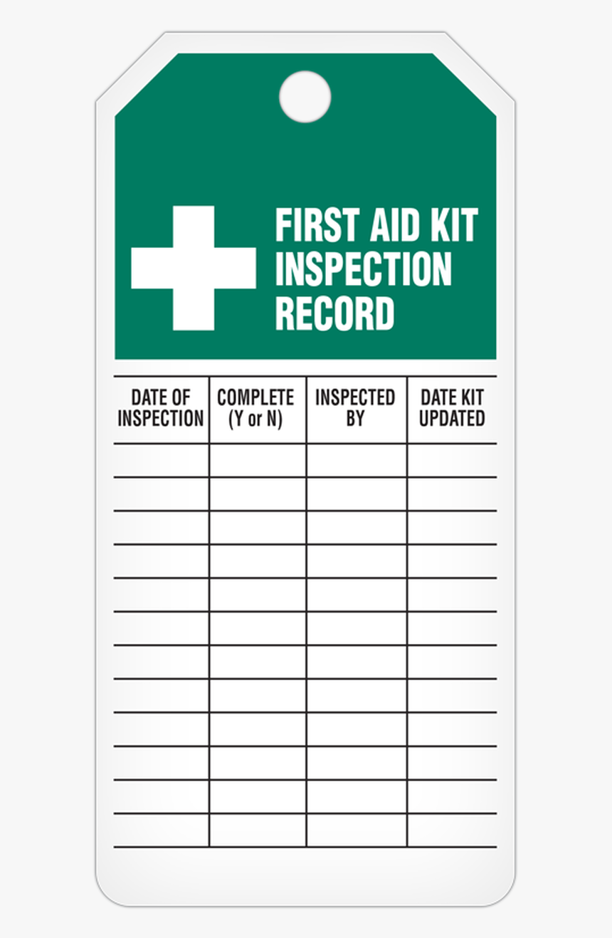 First Aid Inspection Record, HD Png Download