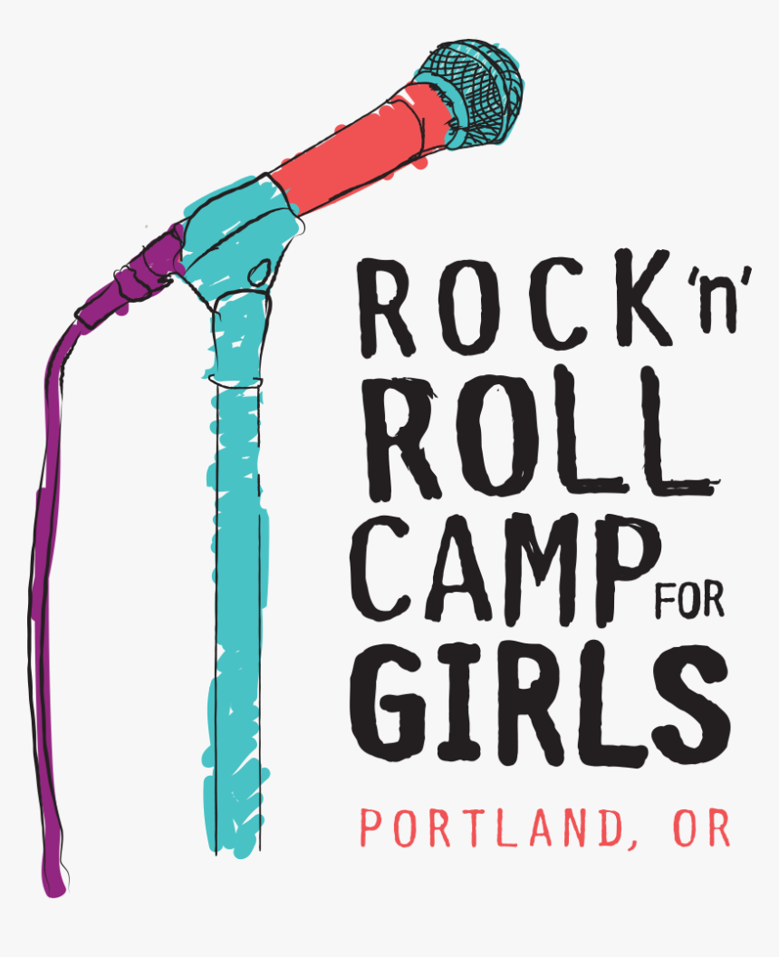 Rnrc4g Mic Vert Logo Color - Rock N Roll Camp For Girls Png, Transparent Png