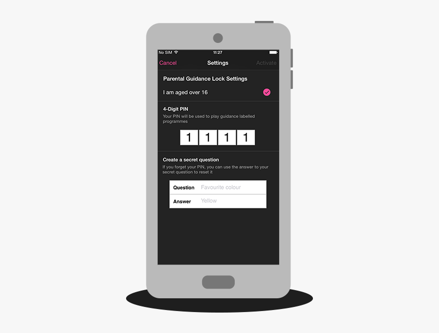 Parental Guidance Lock Settings Page On The Bbc Iplayer - Iphone, HD Png Download