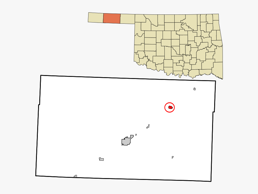Texas County Oklahoma Incorporated And Unincorporated - Goodwell Oklahoma Map, HD Png Download