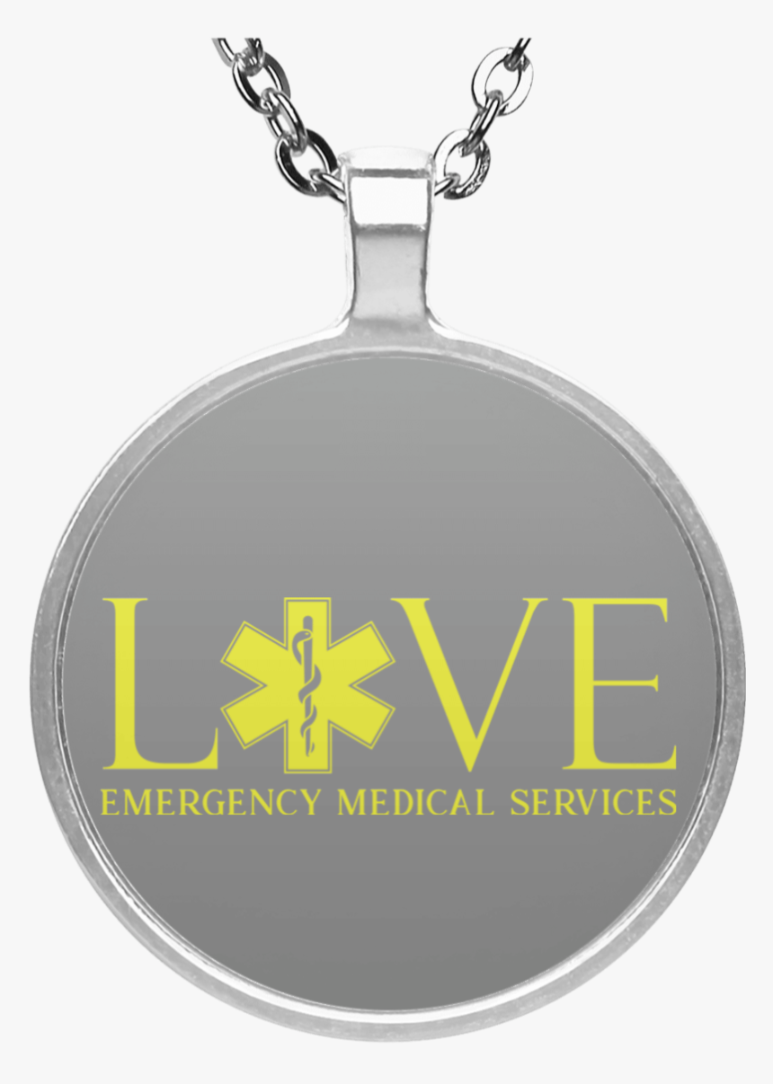 Ems Paramedic/emt Circle Necklace Love 
 Class - My Mind Still Talks To You Dragonfly Necklace, HD Png Download