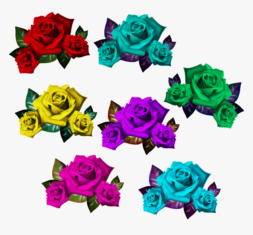 Colorful Romeo Juliet Bouquet Of Roses Frame Clipart - Clip Art, HD Png Download