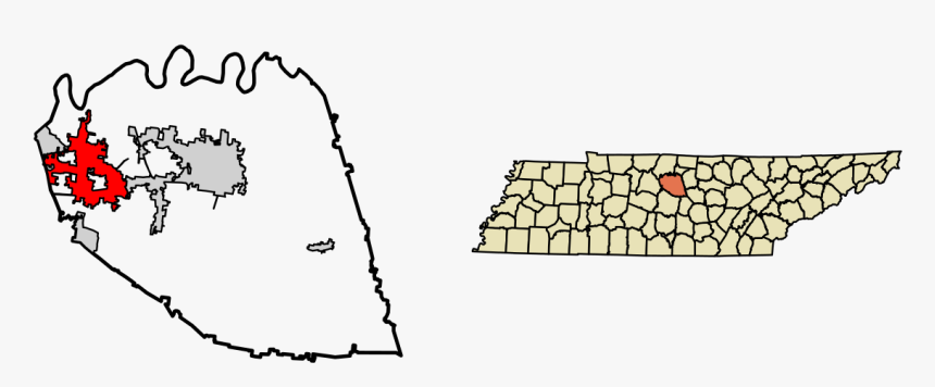 Tennessee County Map Mount Juliet, HD Png Download