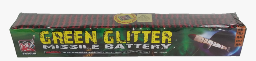 Ssm1130 200g Green Glitter Missile Battery 200 Shots - Missile, HD Png Download