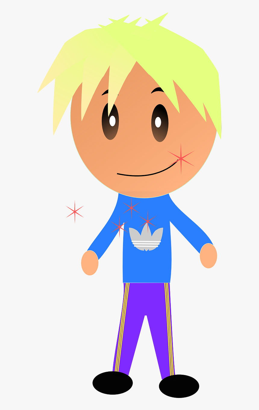 Blonde Animated Boy Png, Transparent Png
