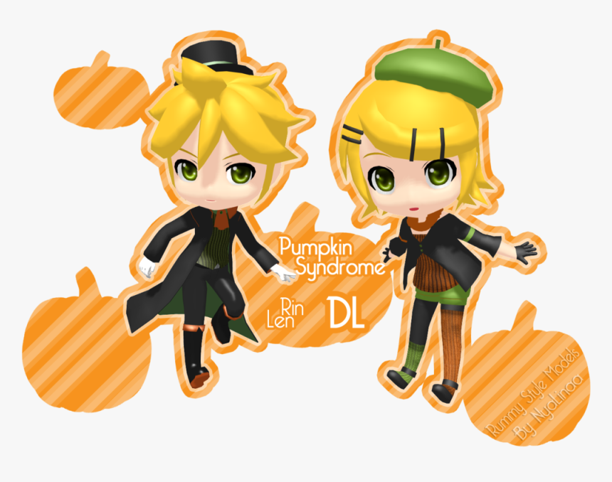 Pumpkin Syndrome Rin And Len By Nyalinaa - Cartoon, HD Png Download
