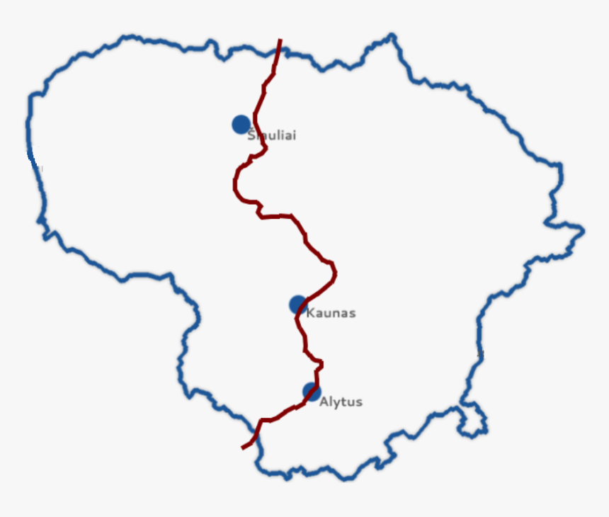 Caminolituanomap - Camino De Santiago Lithuania, HD Png Download