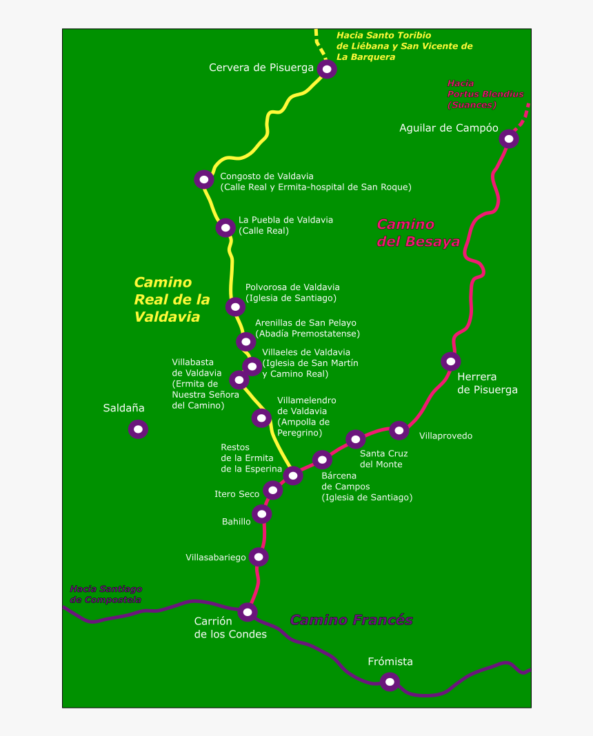 Ruta Camino Real De La Valdavia Zoom - Besaya Camino Real, HD Png Download