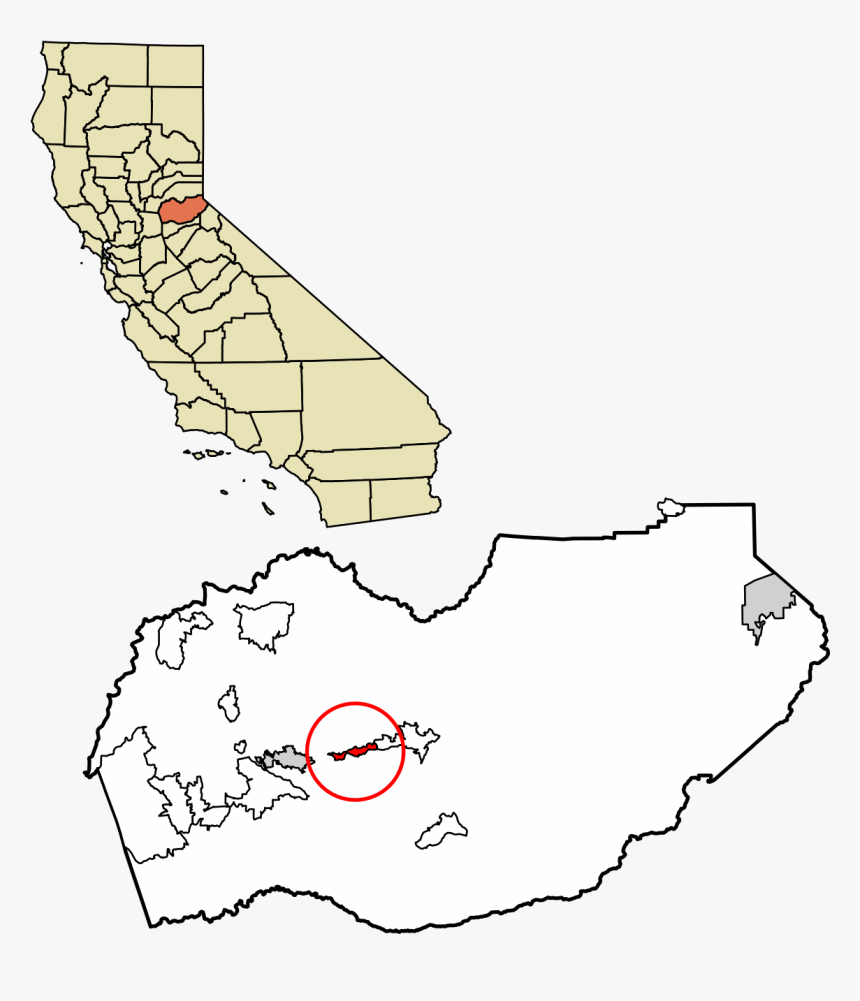 Coloma Ca On Map, HD Png Download