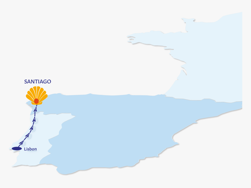 Camino Portugal Map - Flower, HD Png Download