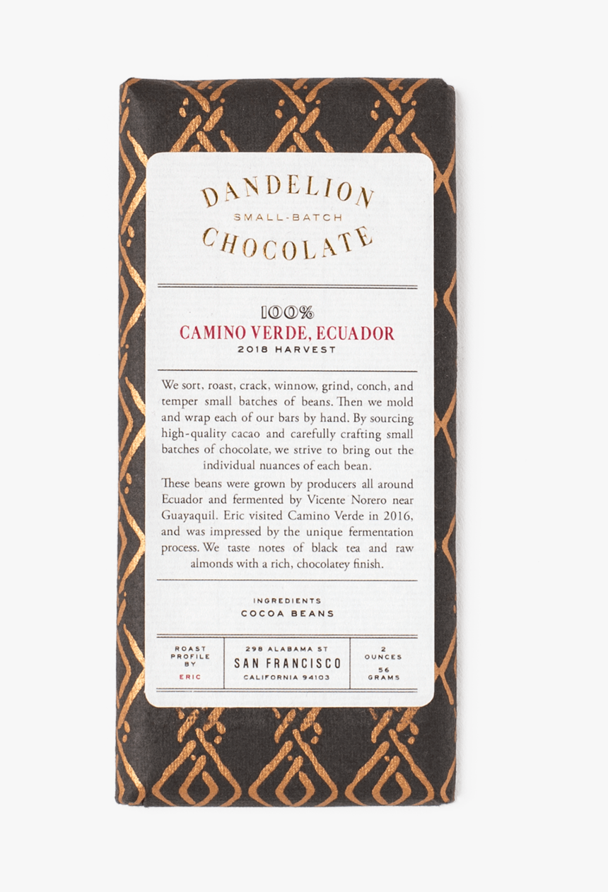 Dandelion Chocolate Ecuador, HD Png Download